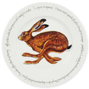 Hare Running 30cm Flat Rimmed Plate