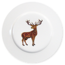 Stag Standing 19cm Flat Rimmed Plate