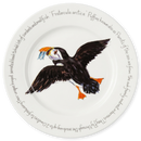 Puffin Flying 30cm Flat Rimmed Plate