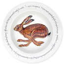 Hare Running 30cm Deep Rimmed Plate