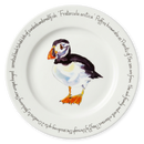 Puffin Standing 30cm Flat Rimmed Plate | Richard Bramble