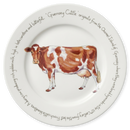 Guernsey Cow 30cm Flat Rimmed Plate