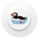 Puffin Swimming 19cm Flat Rimmed Plate
