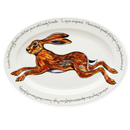 Hare Leaping 39cm (15.4") Oval Plate