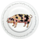 Gloucestershire Old Spot Pig 30cm Flat Rimmed Plate