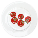 Tomatoes 19cm Flat Rimmed Plate