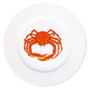 Spider Crab 19cm Flat Rimmed Plate
