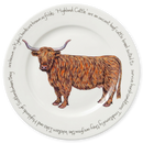 Highland Cow 30cm Flat Rimmed Plate