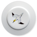 Gannet Diving 19cm Flat Rimmed Plate