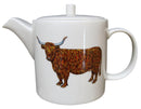 Highland Cow Teapot Straight sided