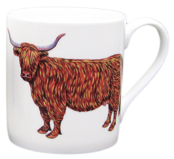 Highland Cow Mug & Side Plate Set in use