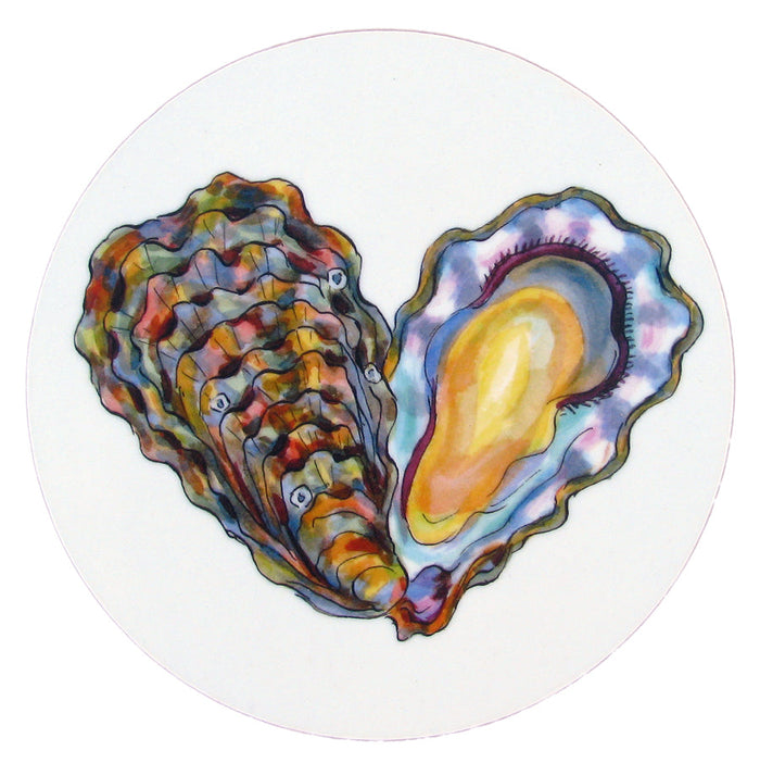 Shellfish Coaster Set of 6 in use