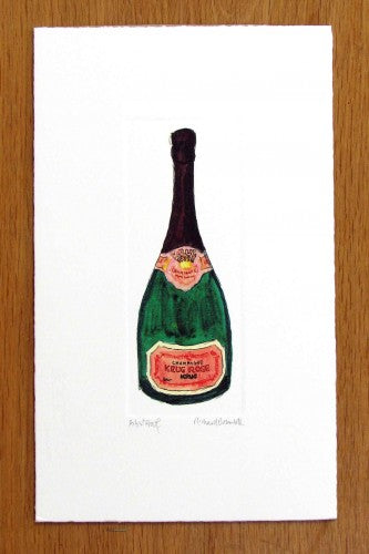 Richard Bramble artist print Krug Rose Champagne