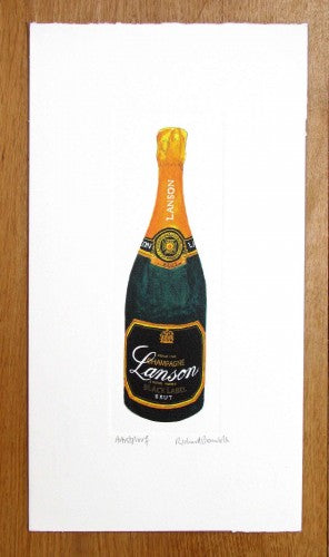 Richard Bramble artist print Lanson Black Label Champagne