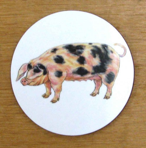 Richard Bramble Gloucester Old Spot Pig Coaster