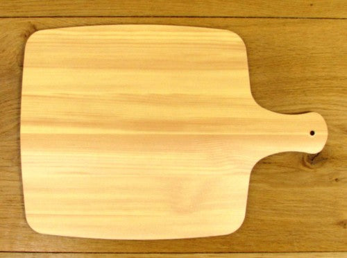 Highland Cow Melamine Chopping Board in use