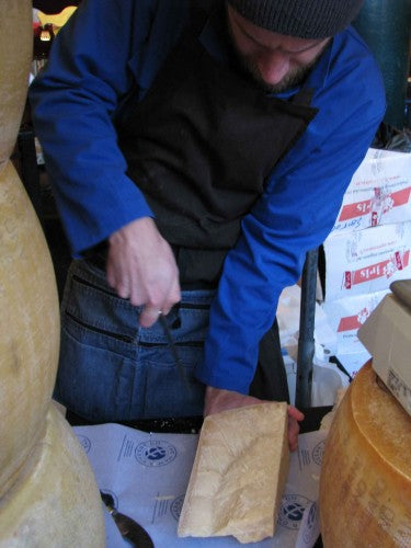 Parmesan Cheese (a piece of) in use