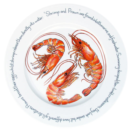 Richard Bramble Shrimp & Prawn 30cm Flat Rimmed Plate