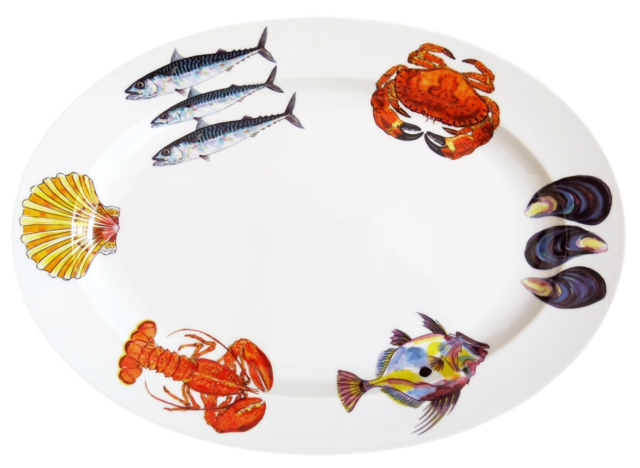 Richard Bramble Fish & Shellfish 39cm Oval 