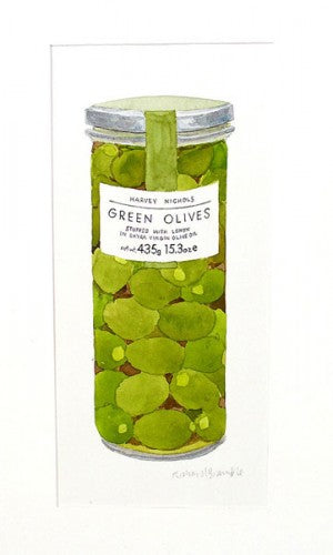 Jar of Green Olives Original Painting