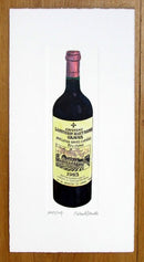 Chateau La Mission bottle artist print
