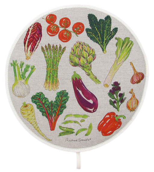 Richard Bramble Vegetables Aga style linen hob pad