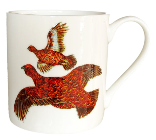 Red Grouse Bonechina Mug by Richard Bramble