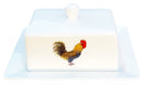 Cockerel & Hen Butter Dish