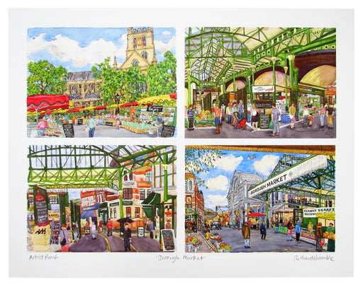 Richard Bramble Borough Market 4 Views limited edition print large size