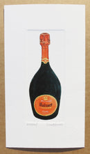 Ruinart Rose Champagne bottle artist print