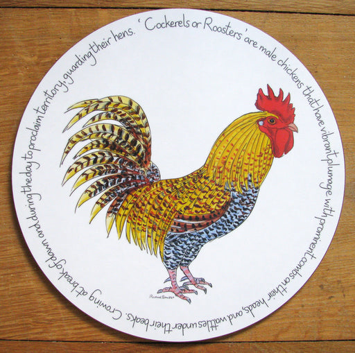 Richard Bramble Cockerel or Rooster Tablemat