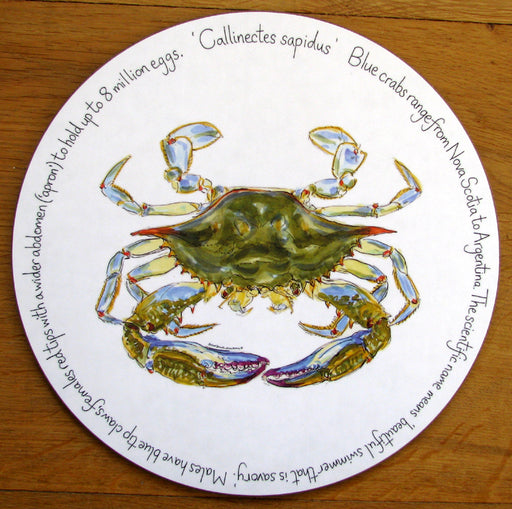Blue Crab Tablemat by Richard Bramble