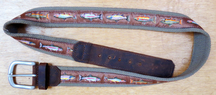 Trout Belt with Pontoon leather tip in use