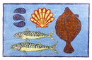 Mackerel & Plaice Design LARGE Size Floor Mat