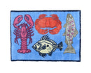 Fish & Shellfish Design MEDIUM Size Floor Mat