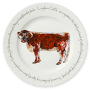 Longhorn Cow 30cm Flat Rimmed Plate (limited edition)