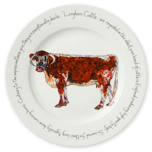 Longhorn Cow 30cm Plate