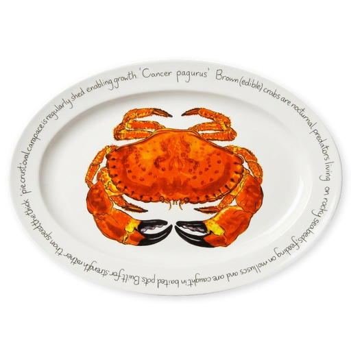 crab oval plate