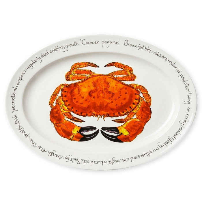 crab oval plate