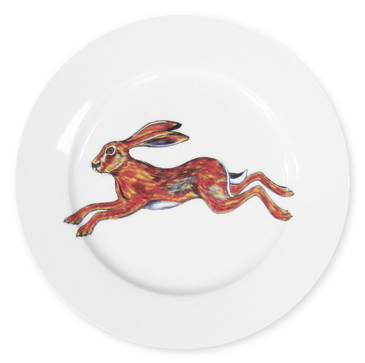Richard Bramble Hare Leaping 19cm Plate