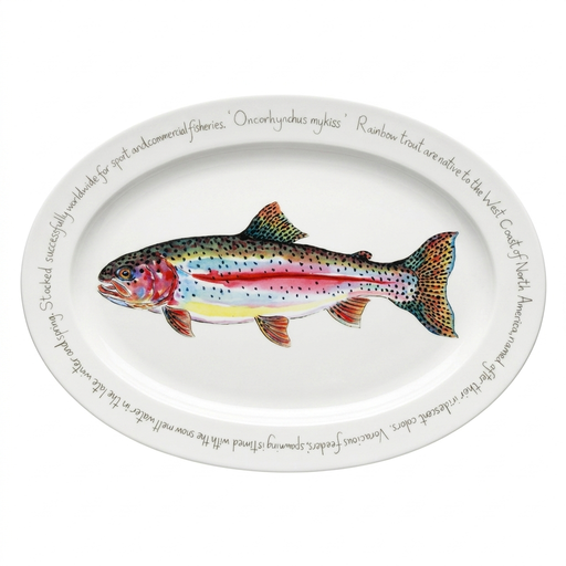 Rainbow Trout 39cm oval plate