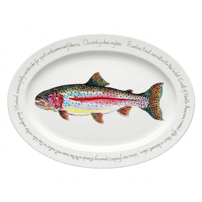 Rainbow Trout 39cm oval plate