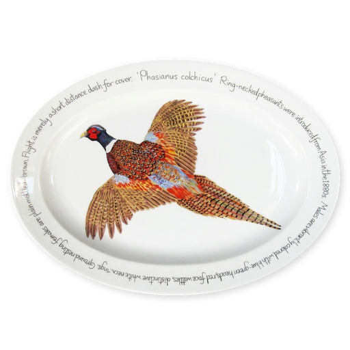 ring necked pheasant oval plate
