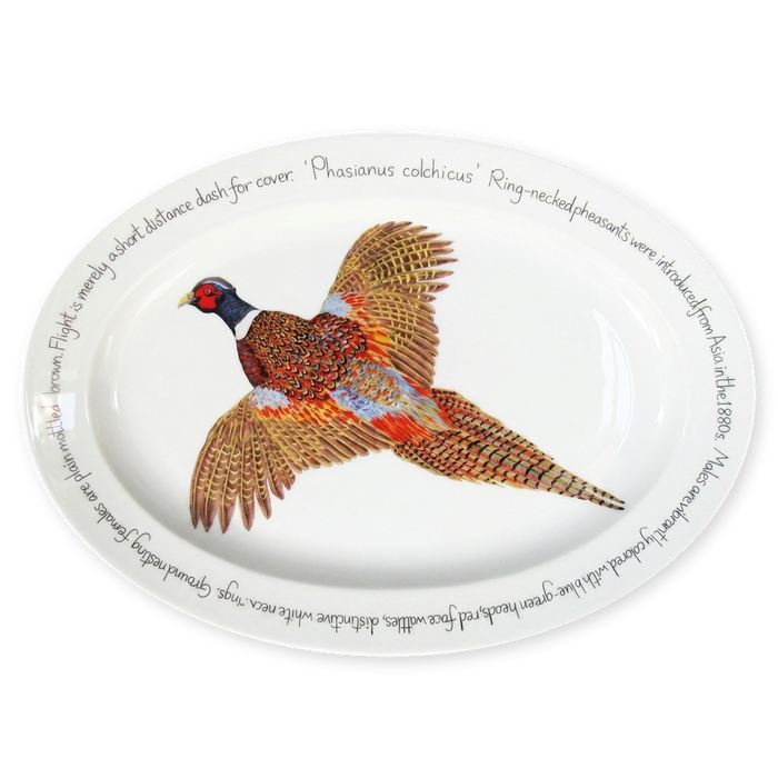 ring necked pheasant oval plate