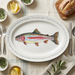 Rainbow Trout 39cm oval plate lifestyle