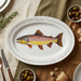 Brown Trout 39cm oval plate lifestyle