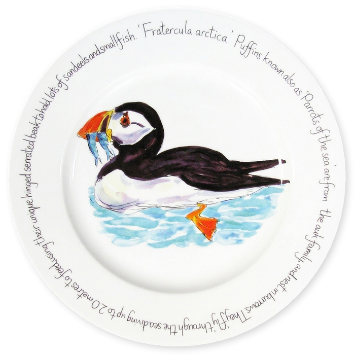 Puffin Swimming 30cm Plate