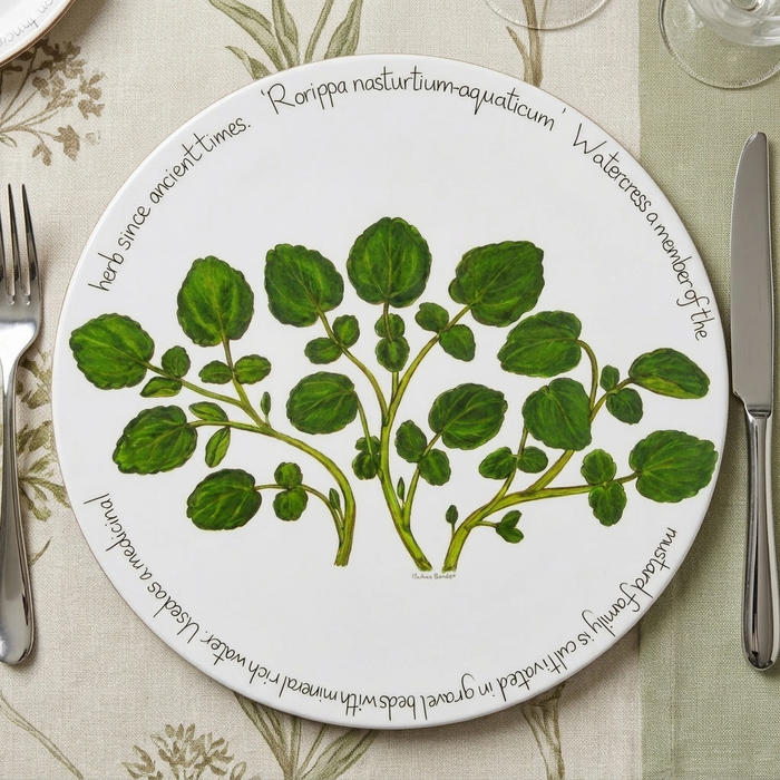 Watercress Tablemat styled on the table