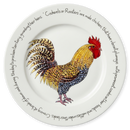Cockerel & Rooster 30cm Flat Rimmed Plate