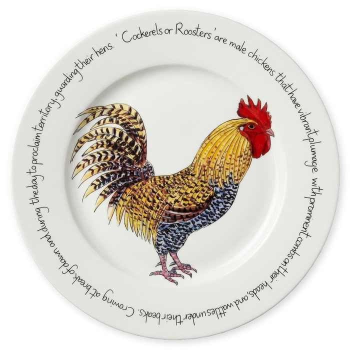 Cockerel Rooster 30cm Plate